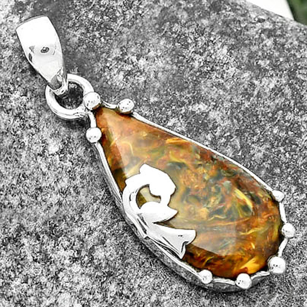 Peacock Natural Pietersite Namibia Pendant P-1698 SDP111859