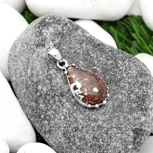 Peacock - Natural Wild Horse Jasper Pendant P-1698 SDP111861
