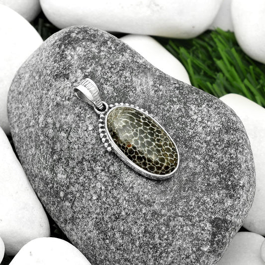 Natural Stingray Coral Pendant P-1084 SDP111958