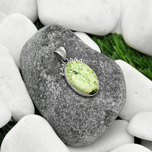 Natural Chrome Chalcedony Pendant P-1086 SDP112016