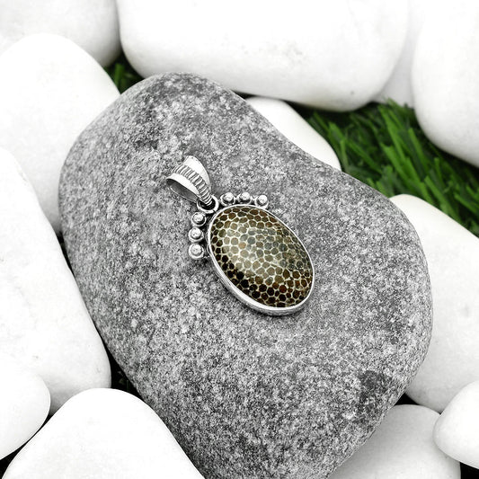 Natural Stingray Coral Pendant P-1087 SDP112053