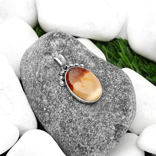 Natural Red Mookaite Pendant P-1087 SDP112066