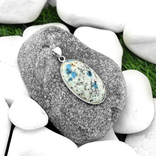 Natural K2 Blue - Azurite In Quartz Pendant P-1053 SDP112256