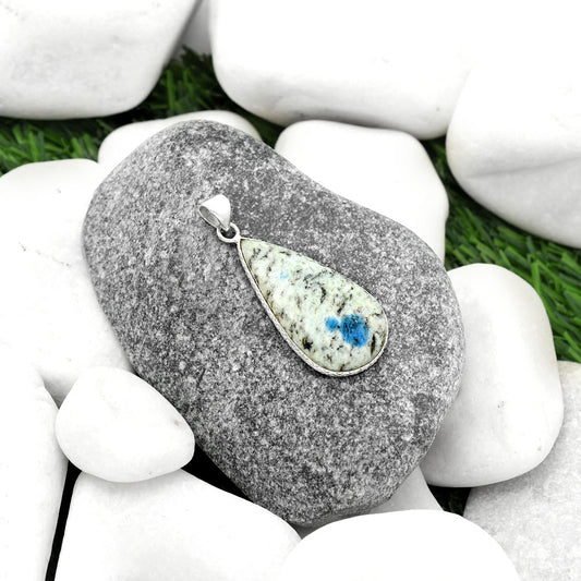 Natural K2 Blue - Azurite In Quartz Pendant P-1053 SDP112259