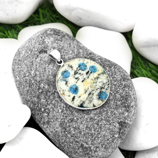 Natural K2 Blue - Azurite In Quartz Pendant P-1053 SDP112461