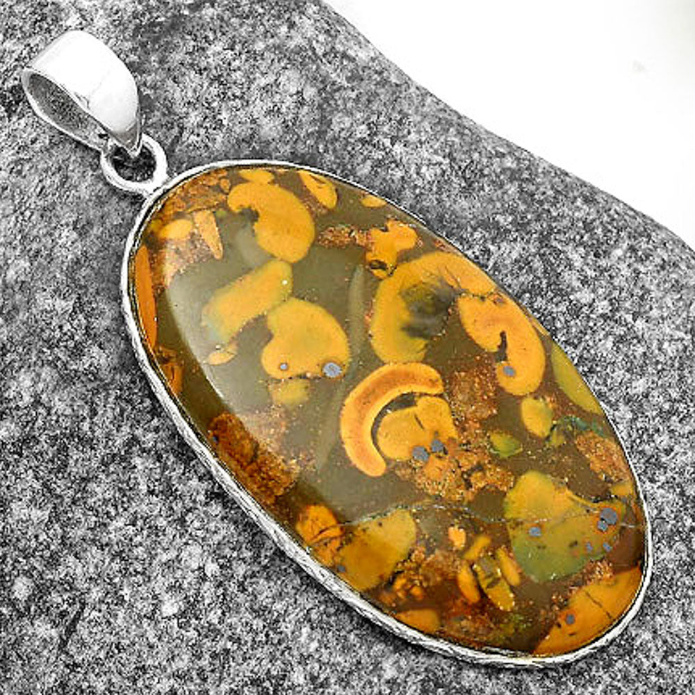 Natural Bamboo Jasper Pendant P-1053 SDP112514