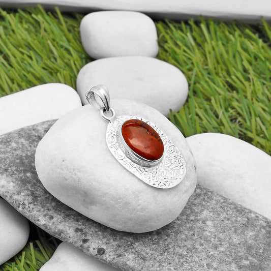 Natural Red Moss Agate Pendant P-1392 SDP112699
