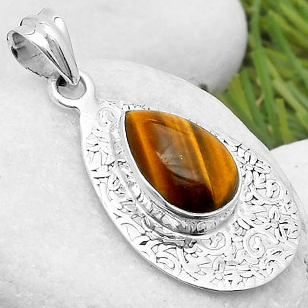 Natural Tiger Eye - Africa Pendant P-1392 SDP112705