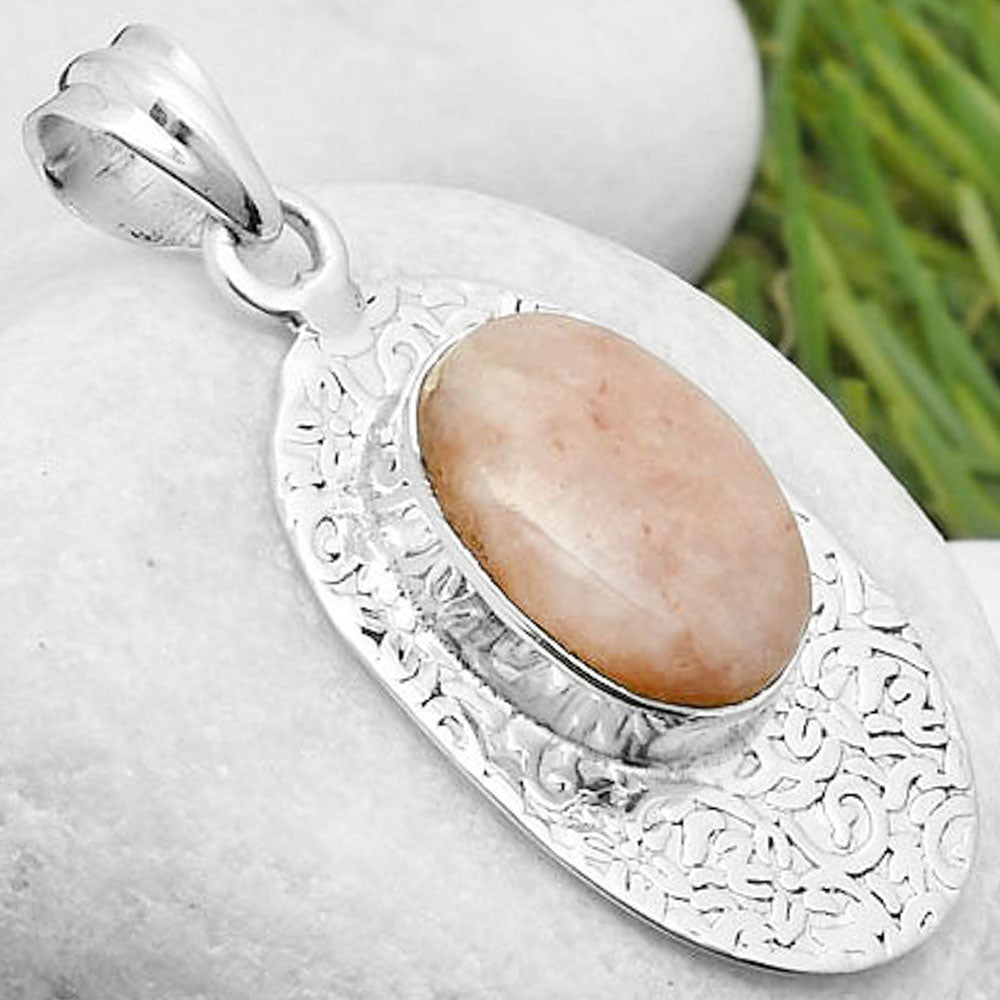 Natural Pink Scolecite Pendant P-1392 SDP112716