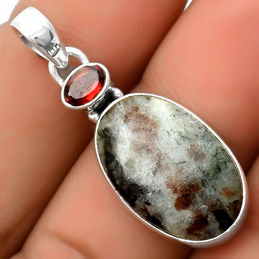 Natural Astrophyllite Russia & Garnet Pendant P-1077 SDP112803