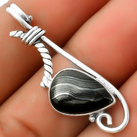 Crown Of Silver Psilomelane - Black Malachite Pendant P-1682 SDP112888