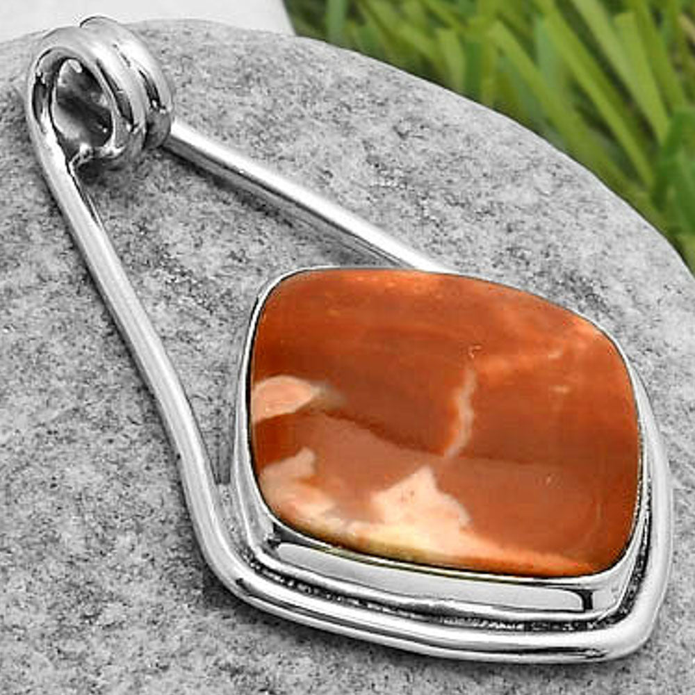 Natural Red Mookaite Pendant P-1590 SDP112940