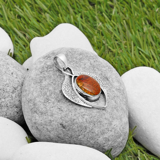Southwest Style - Red Moss Agate Pendant P-1402 SDP112976
