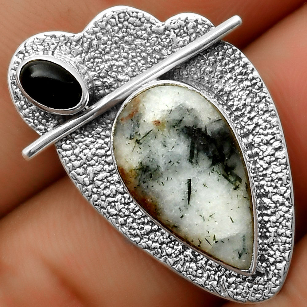 Astrophyllite - Russia & Black Onyx Pendant P-1338 SDP113055