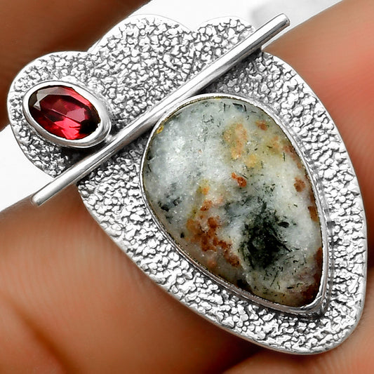 Natural Astrophyllite Russia & Garnet Pendant P-1338 SDP113058