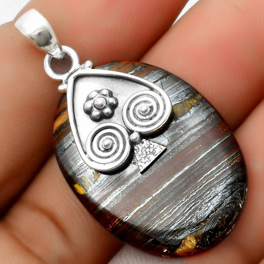Natural Iron Tiger Eye Pendant P-1388 SDP113245