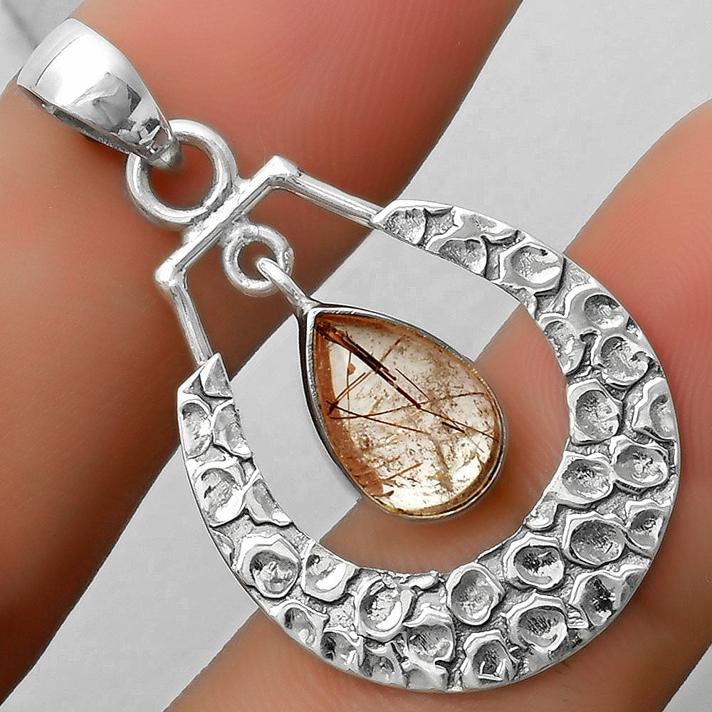 Natural Golden Rutile Pendant P-1343 SDP113447