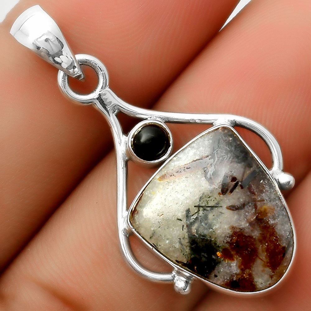 Astrophyllite - Russia & Black Onyx Pendant P-1575 SDP113521