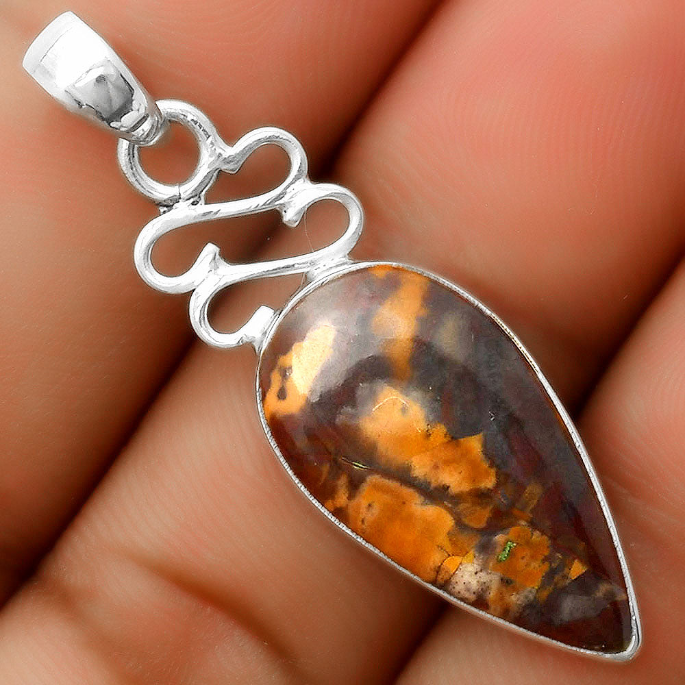 Natural Purple Cow Jasper Pendant P-1554 SDP113585