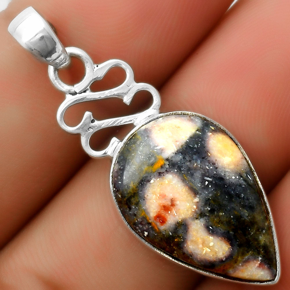 Natural Indian Blanket Jasper Pendant P-1554 SDP113616