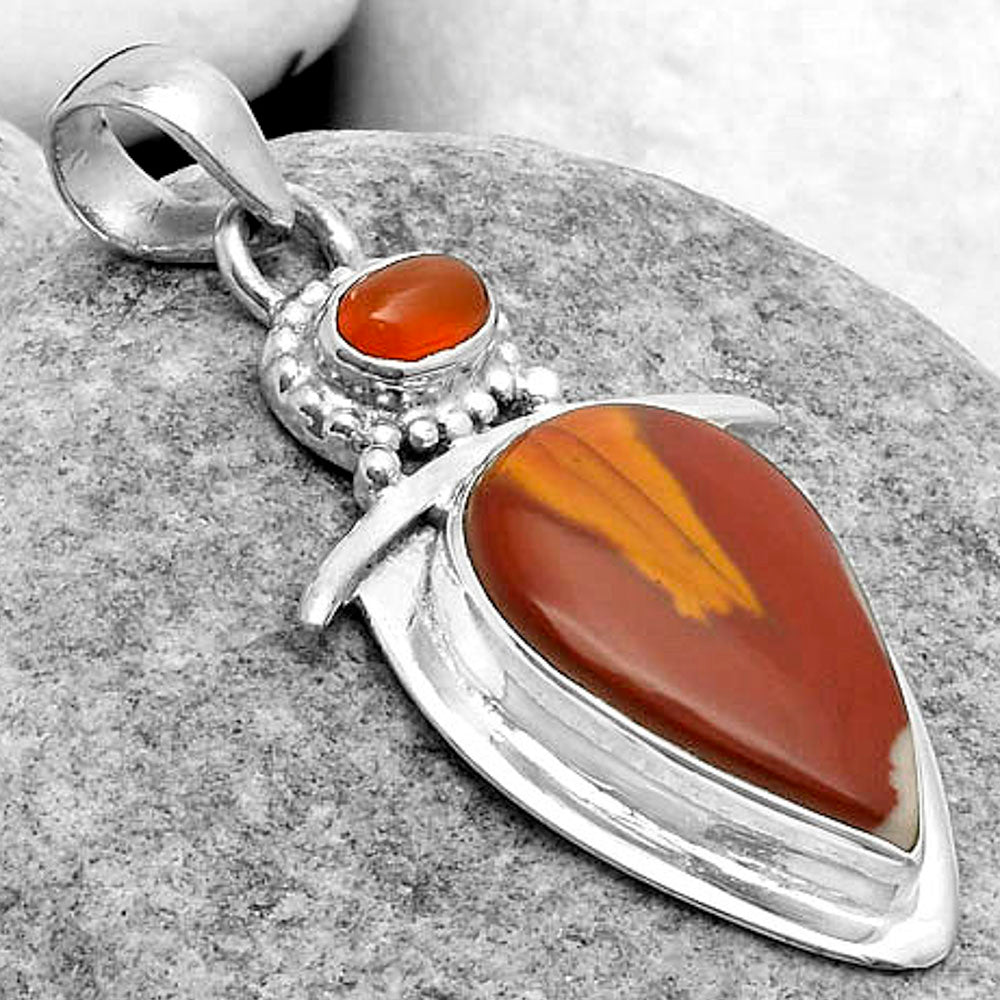 Natural Noreena Jasper & Carnelian Pendant P-1289 SDP114499