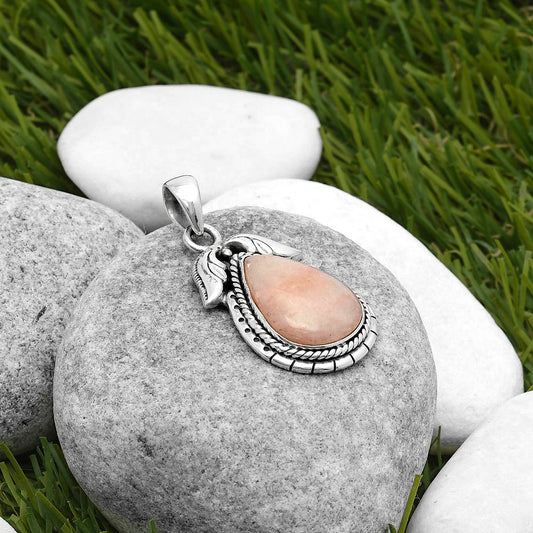 Natural Pink Scolecite Pendant P-1567 SDP114610
