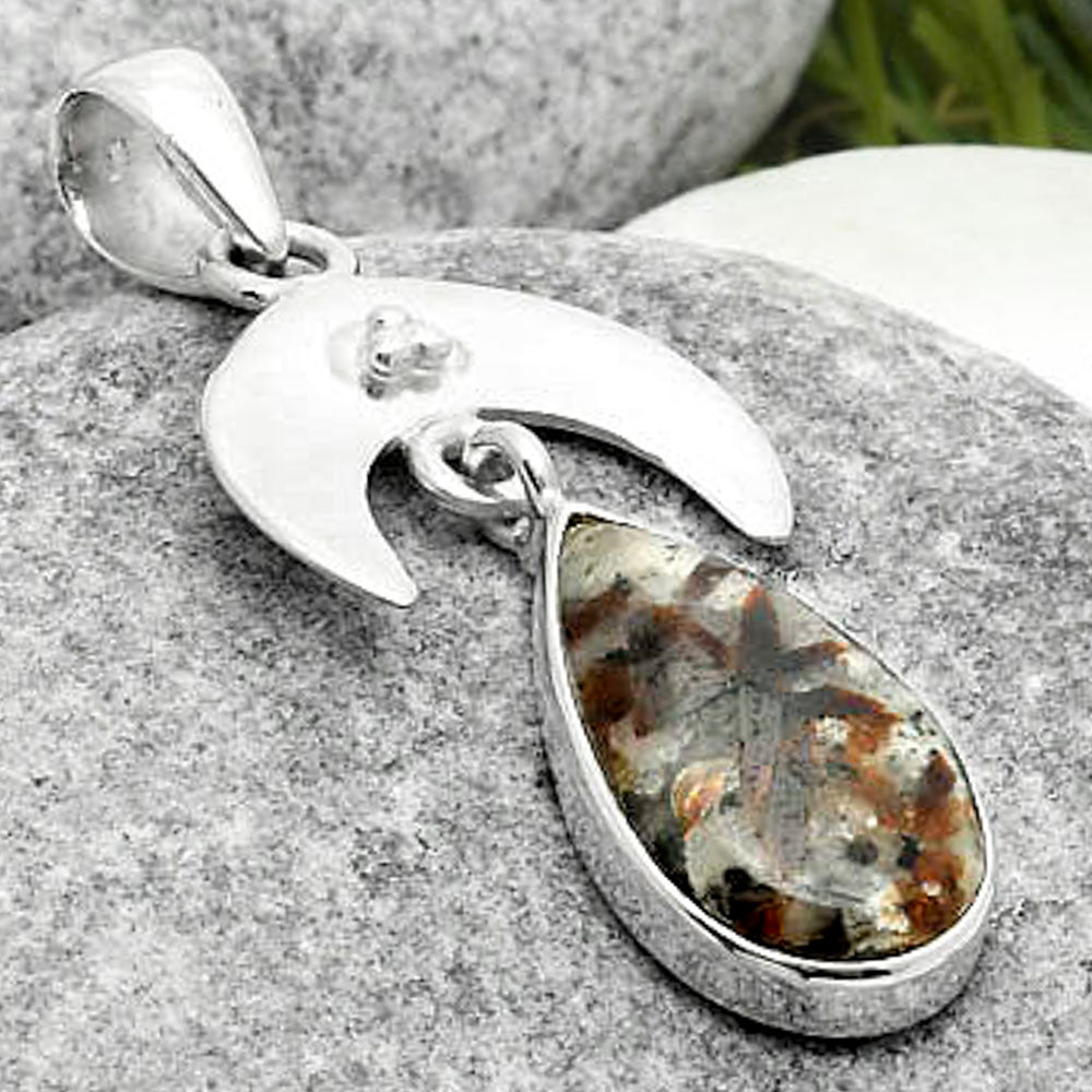 Crescent Moon Astrophyllite Russia Pendant P-1133 SDP114925