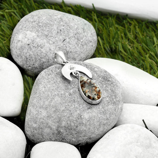 Crescent Moon Astrophyllite Russia Pendant P-1133 SDP114925