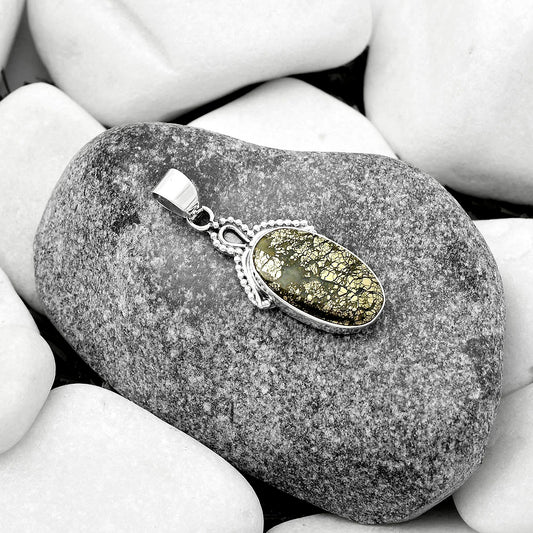 Natural Nipomo Marcasite Agate Pendant P-1092 SDP115269