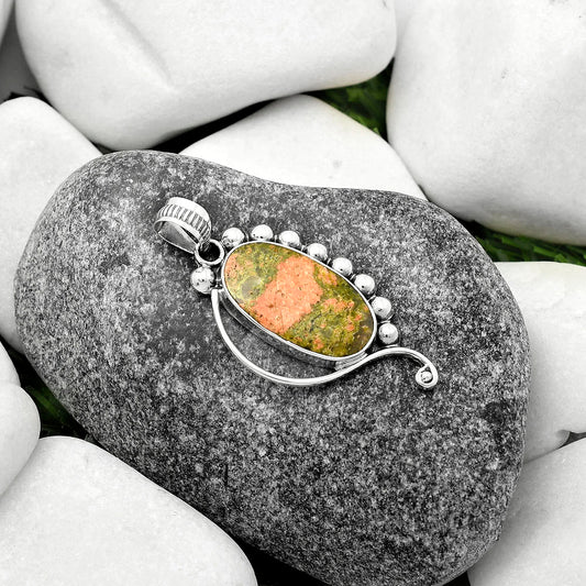 Natural Unakite Pendant P-1022 SDP115301