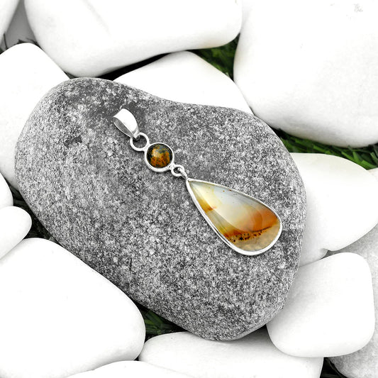 Montana Agate - USA & Pietersite Pendant P-1098 SDP115320