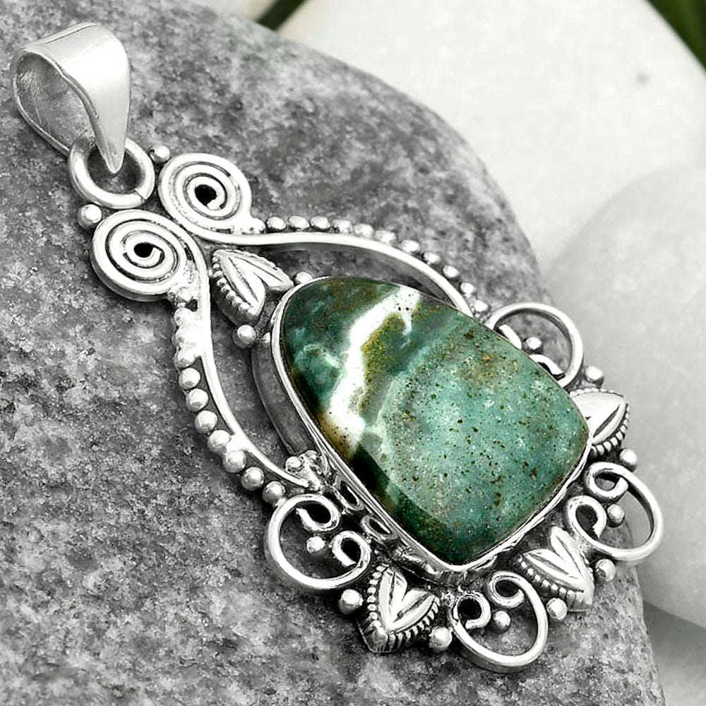 Natural Larsonite Jasper Pendant P-1516 SDP115575