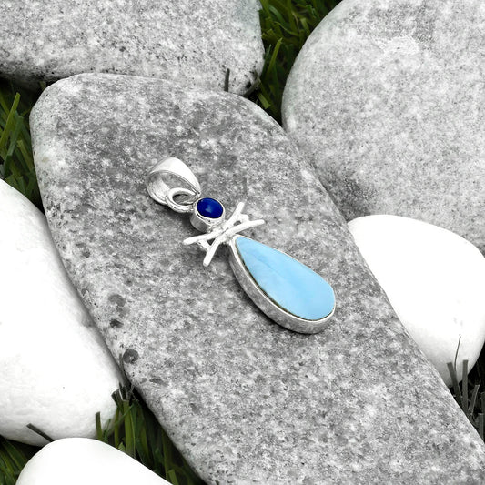 Natural Owyhee Opal & Lapis Pendant P-1243 SDP115722