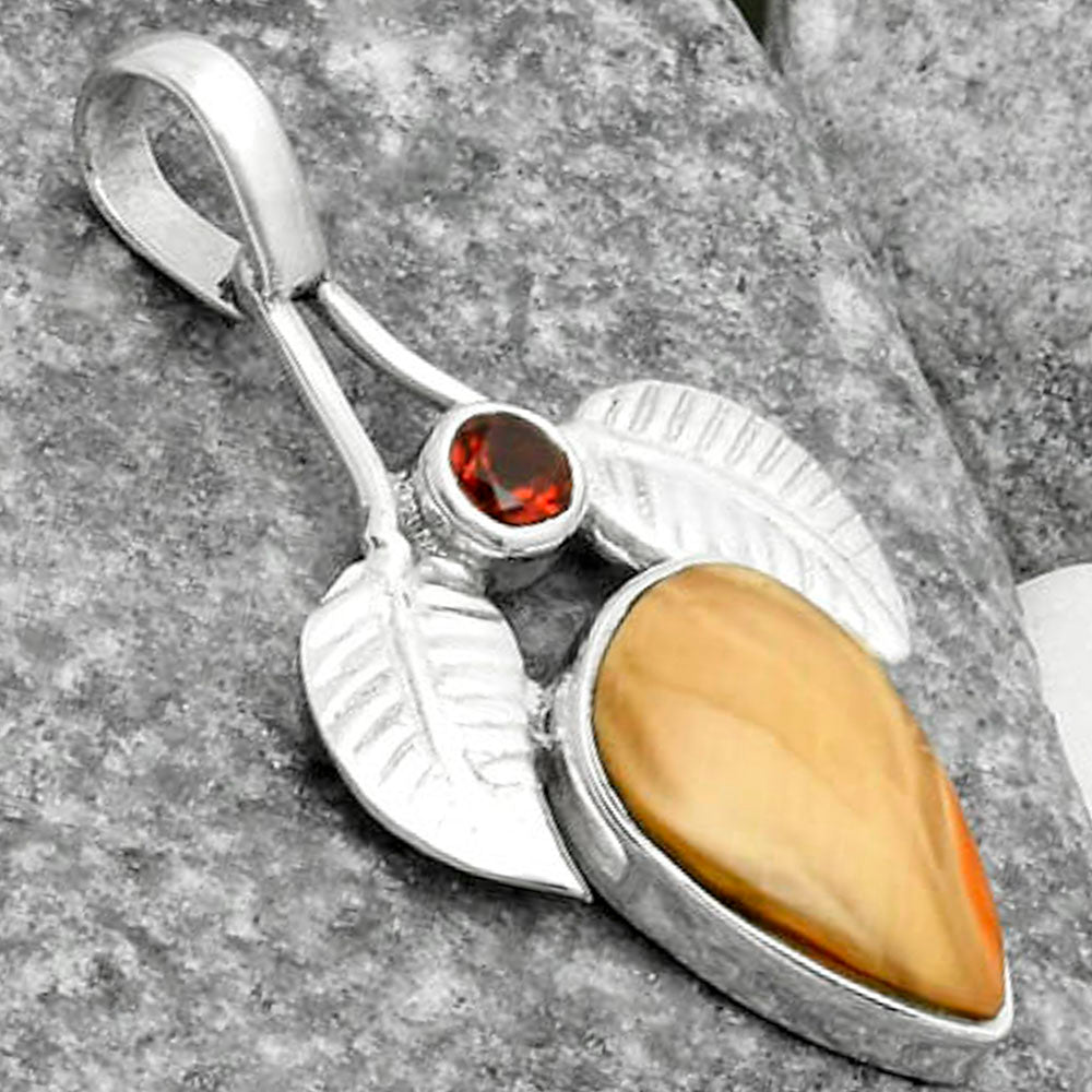 Imperial Jasper - Mexico & Garnet Pendant P-1416 SDP115730