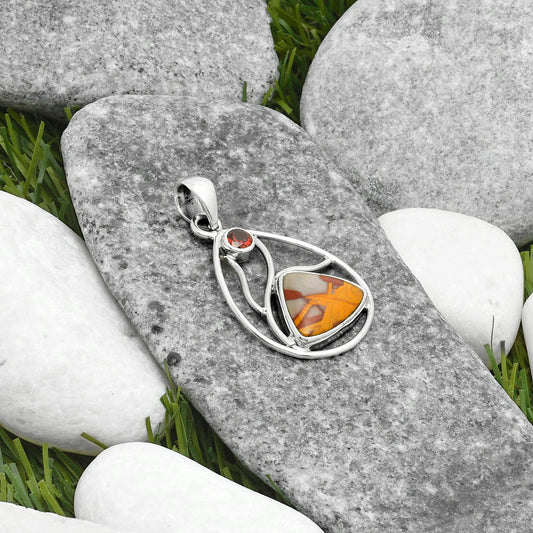 Natural Noreena Jasper & Garnet Pendant P-1572 SDP115745