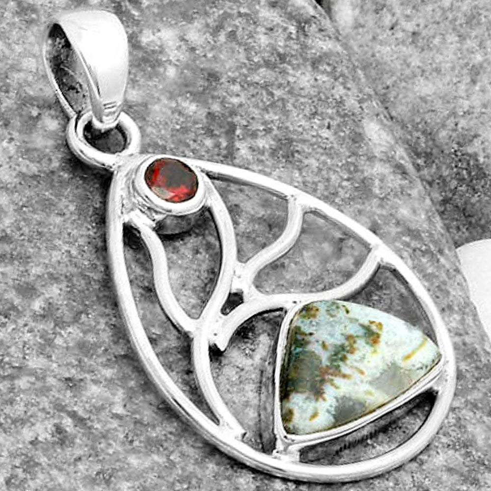 Natural Astrophyllite Russia & Garnet Pendant P-1572 SDP115749