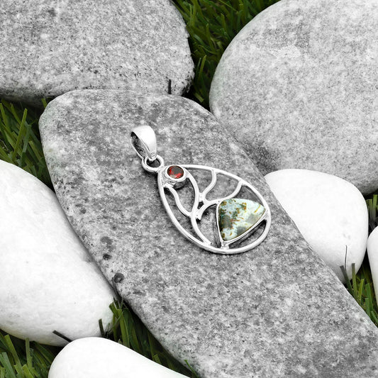 Natural Astrophyllite Russia & Garnet Pendant P-1572 SDP115749