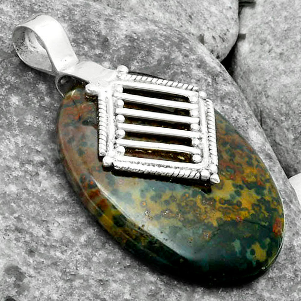 Natural Blood Stone - India Pendant P-1462 SDP115789