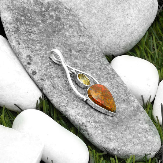 Rare Cady Mountain Agate & Citrine Pendant P-1648 SDP115863