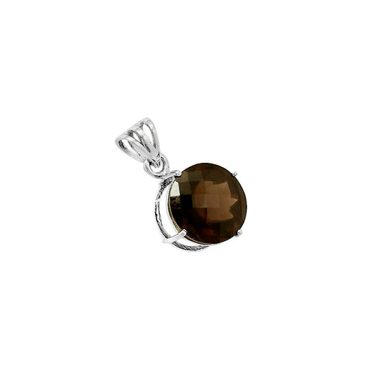 Faceted Natural Smoky Quartz - Brazil Pendant P-1013 SDP116356