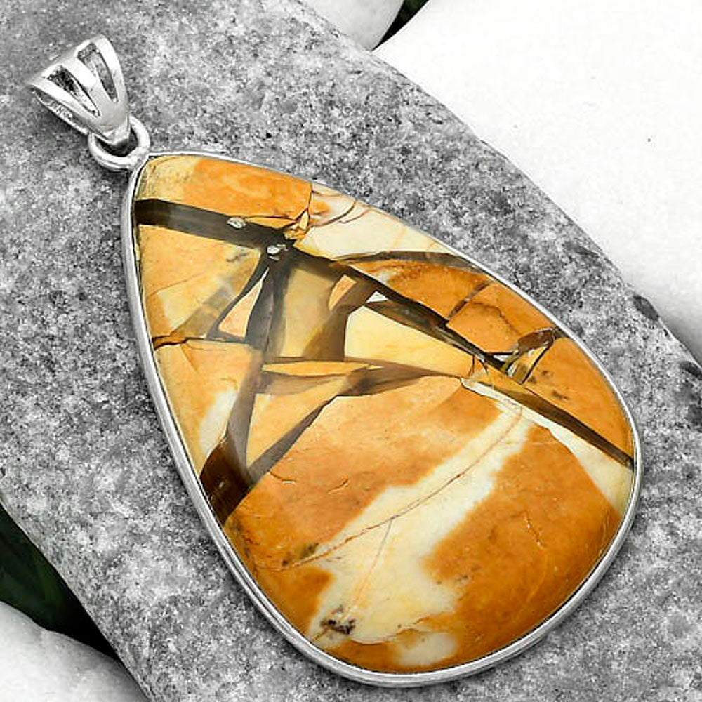 Natural Brecciated Mookaite Pendant P-1001 SDP116462