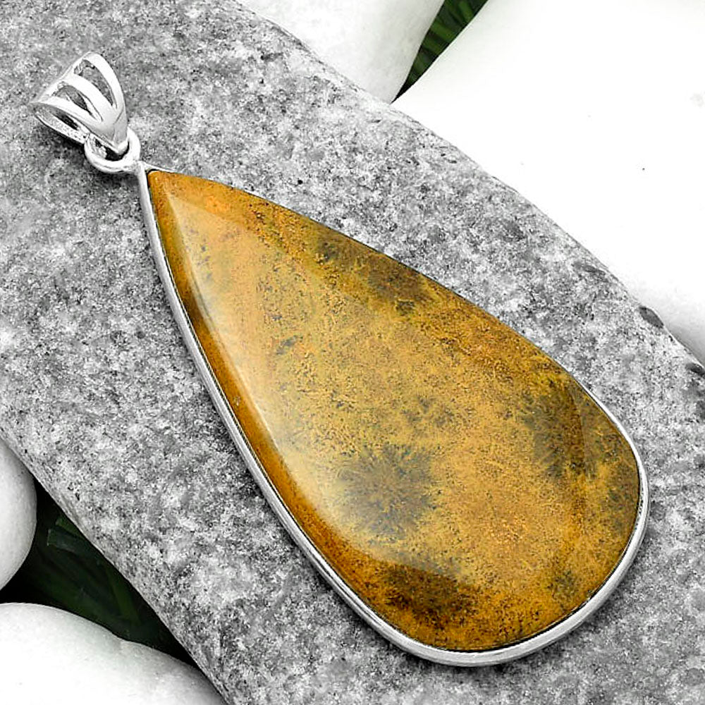 Natural Turkish Rainforest Chrysocolla Pendant P-1001 SDP116465