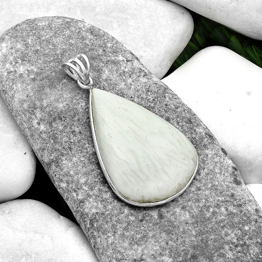 Natural White Scolecite Pendant P-1001 SDP116505