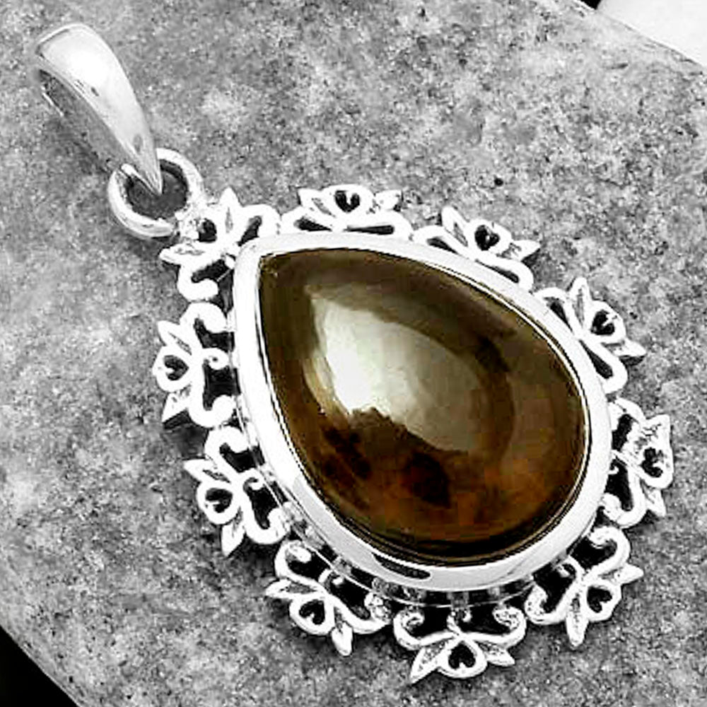 Artisan - Smoky Quartz Cab - Brazil Pendant P-1028 SDP116570