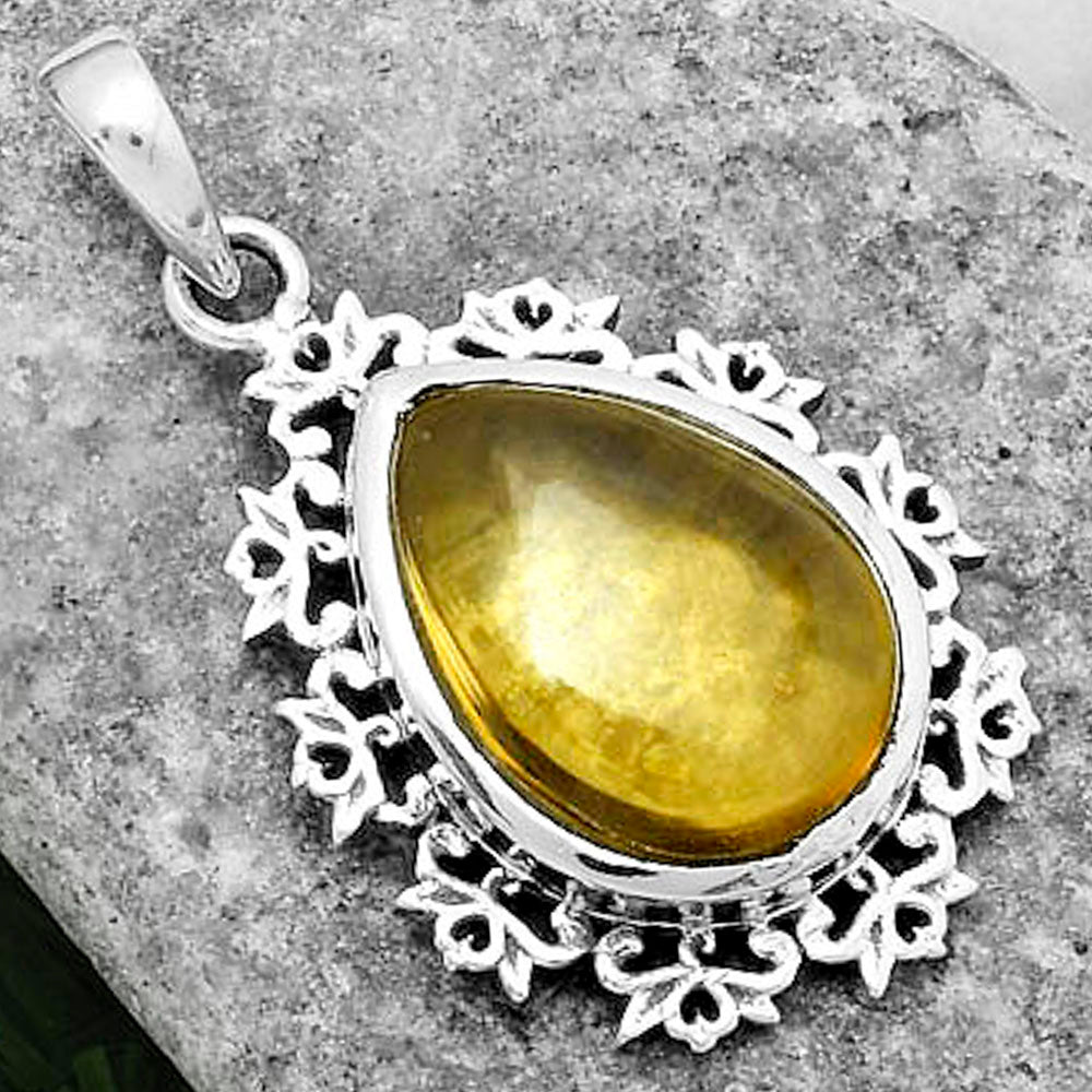 Artisan - Natural Citrine Cab Pendant P-1028 SDP116579