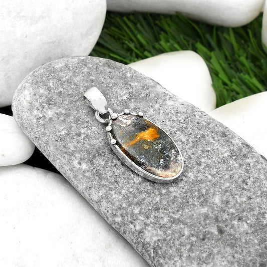Natural Indian Blanket Jasper Pendant P-1349 SDP116658