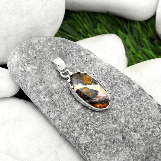 Natural Indian Blanket Jasper Pendant P-1349 SDP116686