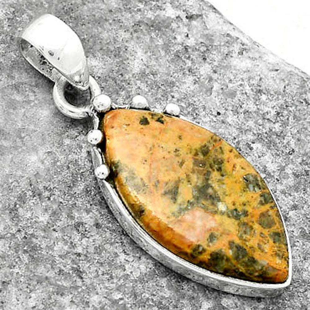 Natural Moroccan Yellow Jacket Jasper Pendant P-1349 SDP116689