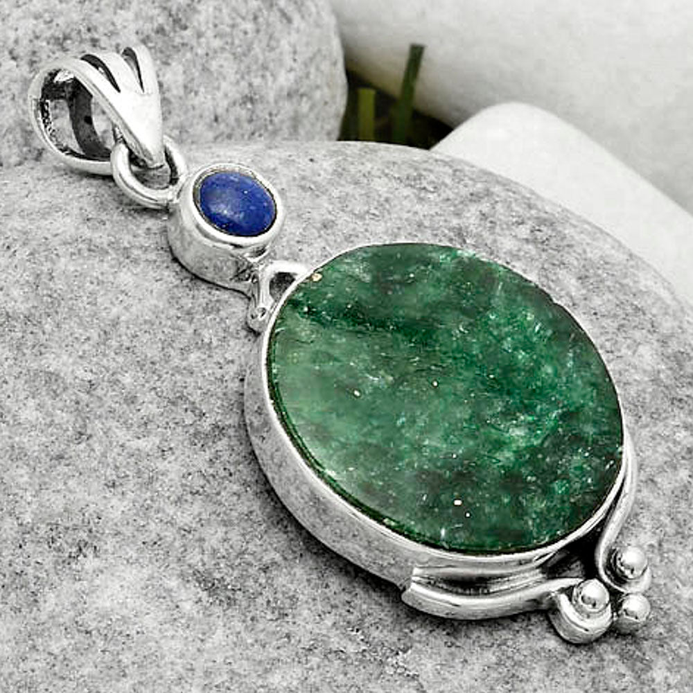 Natural Green Aventurine & Lapis Pendant P-1045 SDP116976