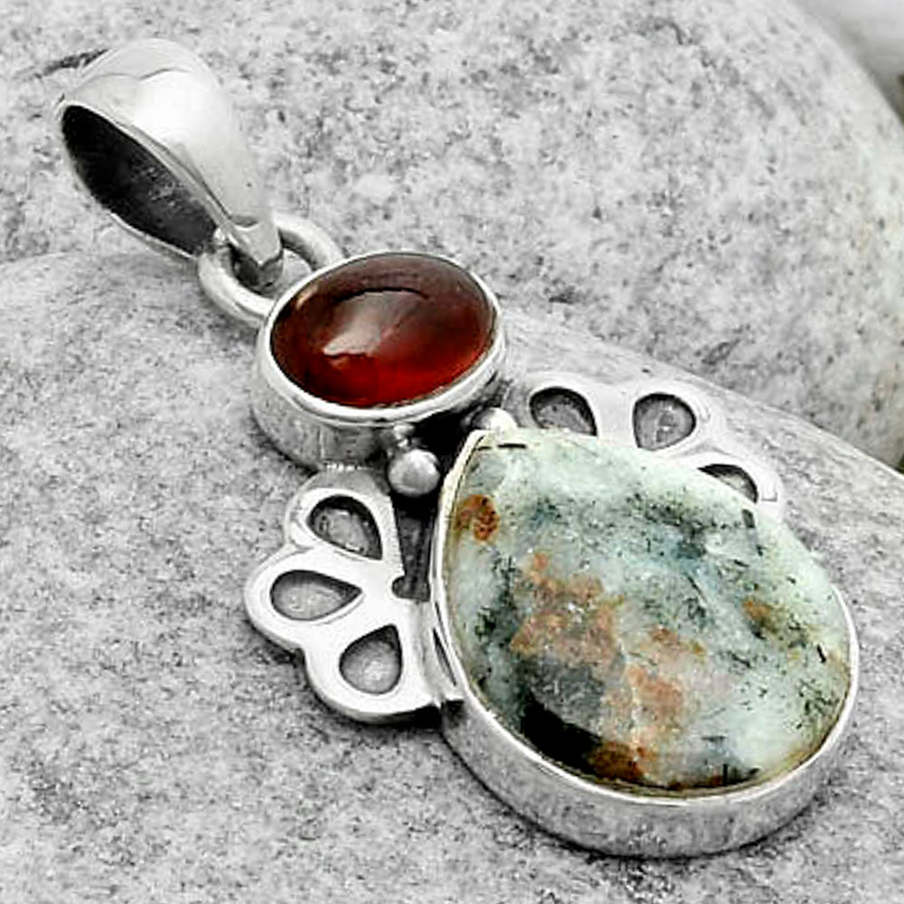 Natural Astrophyllite Russia & Garnet Pendant P-1576 SDP117045
